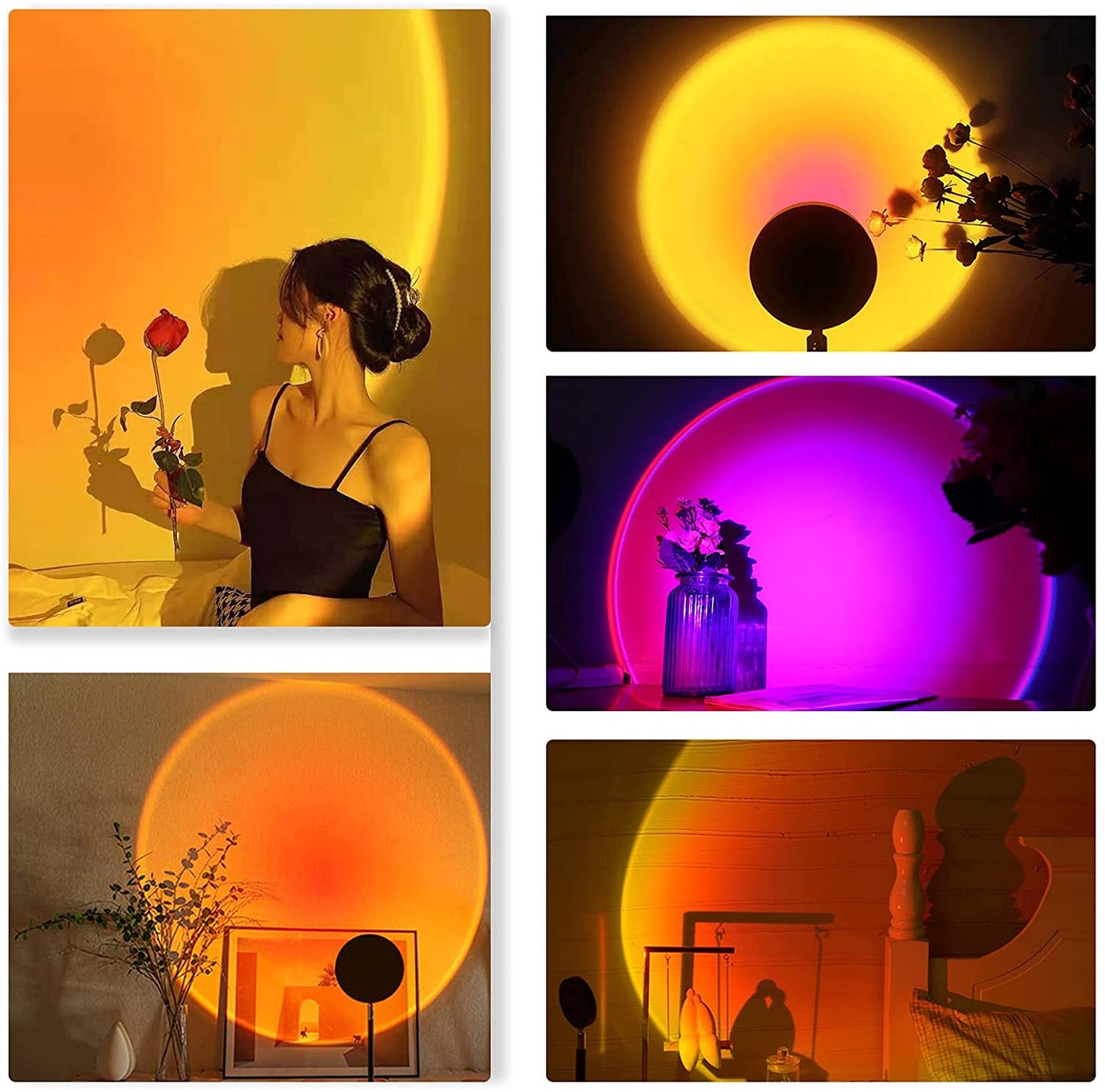 USB Desk Lampa Rainbow Projection Lamp