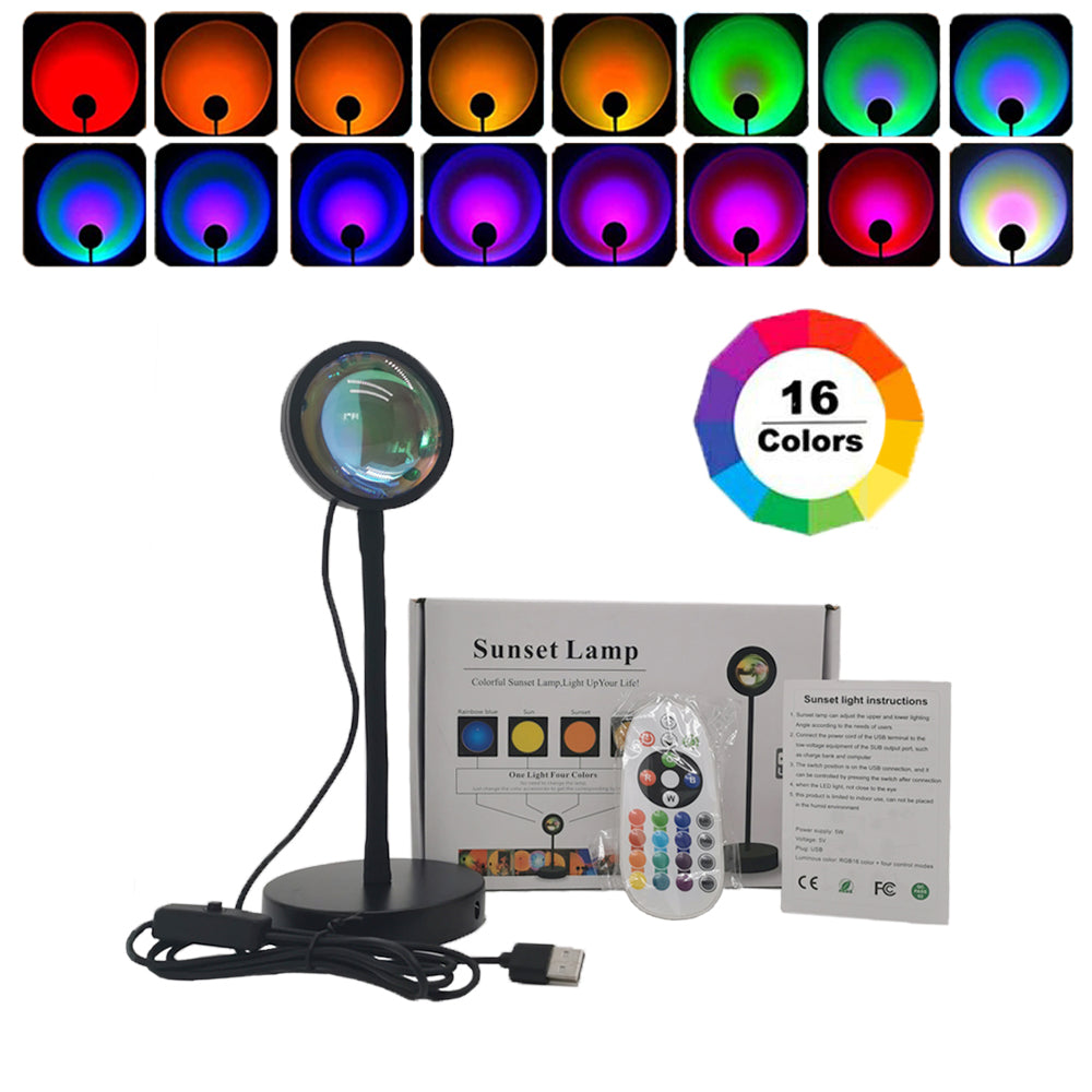 USB Desk Lampa Rainbow Projection Lamp